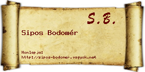 Sipos Bodomér névjegykártya